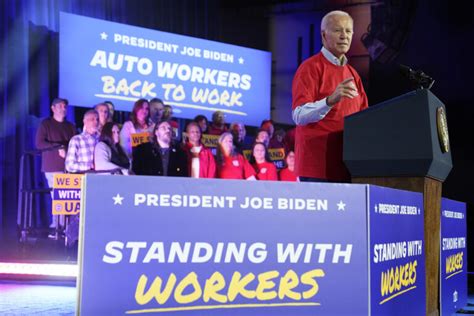 Biden celebrates a labor deal saving an Illinois auto plant as he promotes a worker-centered economy